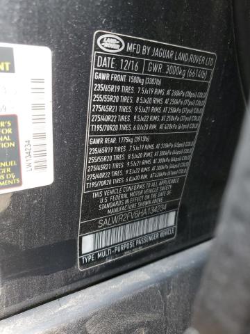 2017 LAND ROVER RANGE ROVE - SALWR2FV6HA134234