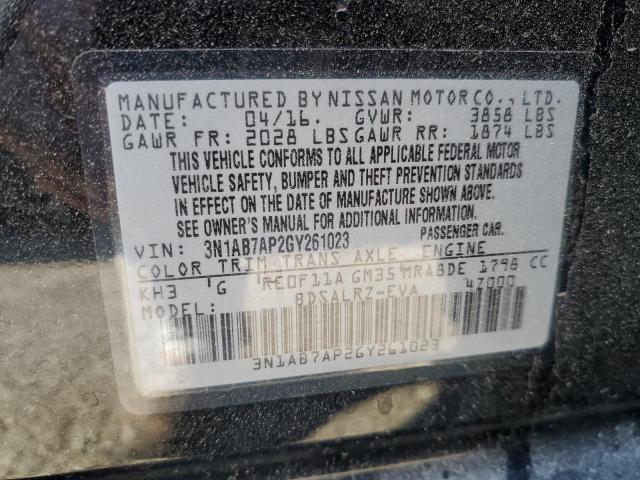 VIN 3N1AB7AP2GY261023 2016 NISSAN SENTRA no.13