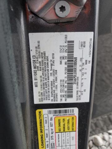 2019 FORD FUSION SE - 3FA6P0LUXKR188068