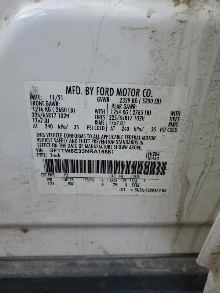 Lot #2988400773 2022 FORD MAVERICK X