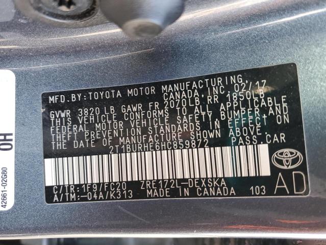 2017 TOYOTA COROLLA L - 2T1BURHE6HC859872
