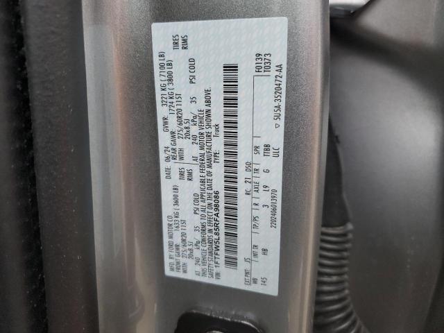 2024 FORD F150 LARIA 1FTFW5L85RFA98086