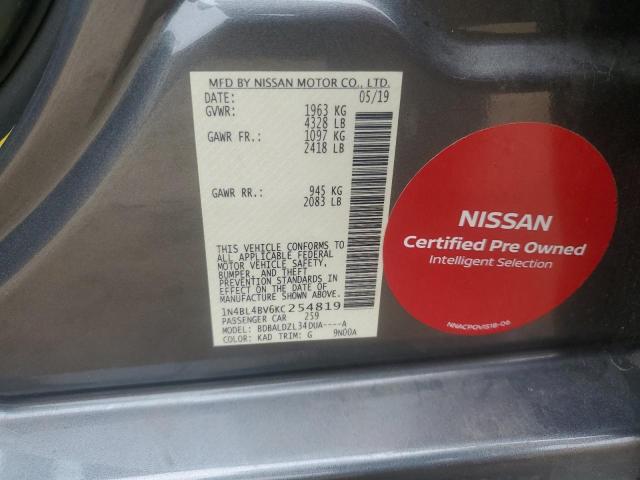 2019 NISSAN ALTIMA S - 1N4BL4BV6KC254819