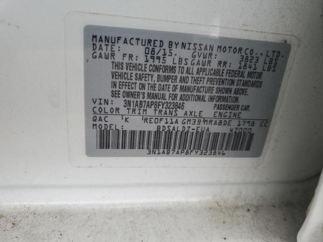 2015 NISSAN SENTRA S - 3N1AB7AP8FY323846