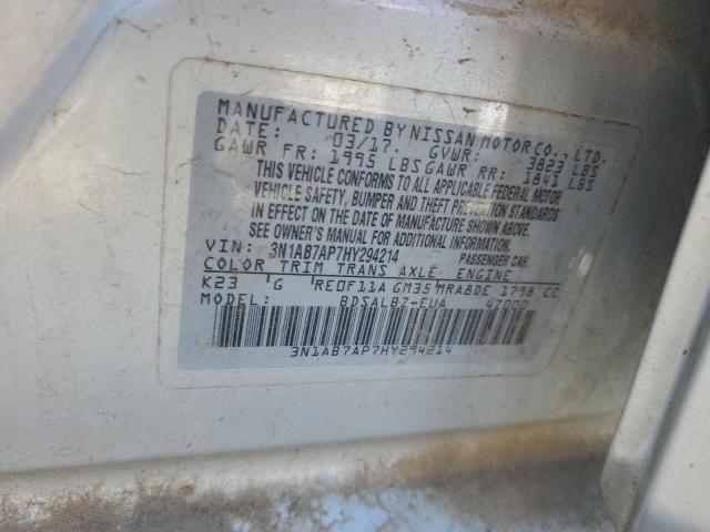 2017 NISSAN SENTRA S - 3N1AB7AP7HY294214