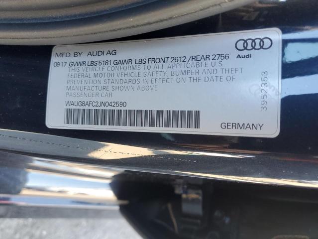 VIN WAUG8AFC2JN042590 2018 AUDI A6 no.13