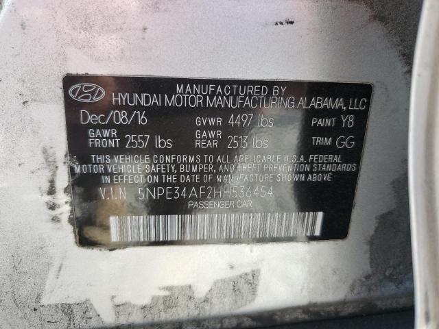 2017 HYUNDAI SONATA SPO - 5NPE34AF2HH536454