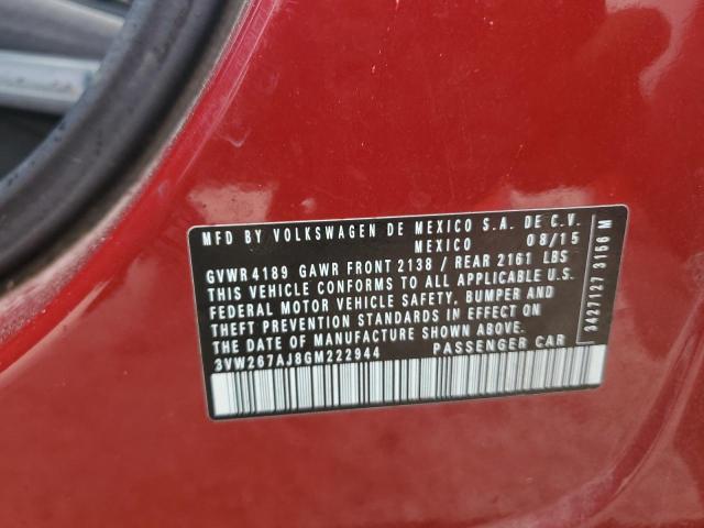 2016 VOLKSWAGEN JETTA S - 3VW267AJ8GM222944