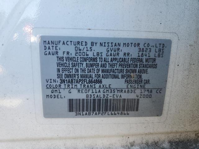 2015 NISSAN SENTRA S - 3N1AB7AP2FL664866
