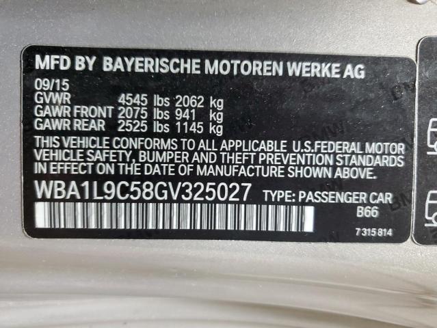 VIN WBA1L9C58GV325027 2016 BMW 2 SERIES no.12