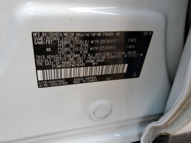 2015 TOYOTA RAV4 XLE - 2T3WFREV2FW216485