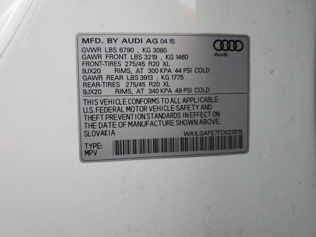 2015 AUDI Q7 PREMIUM - WA1LGAFE7FD023515