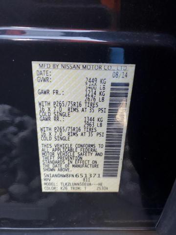 2015 NISSAN XTERRA X 5N1AN0NW8FN651371