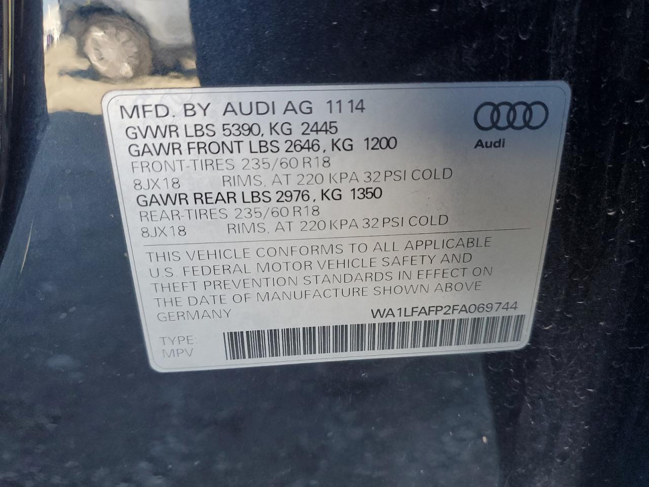 Lot #2981512588 2015 AUDI Q5 PREMIUM