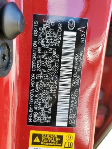 2015 LEXUS CT 200 JTHKD5BH4F2237339