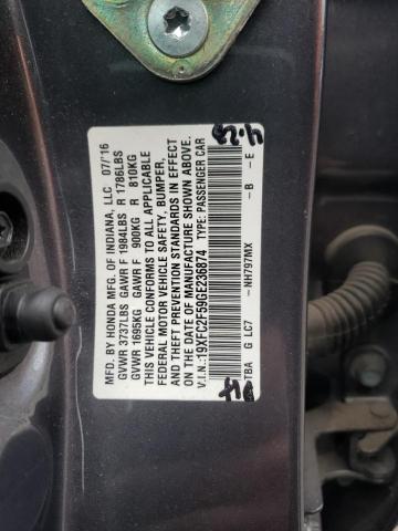 2016 HONDA CIVIC LX - 19XFC2F59GE236874