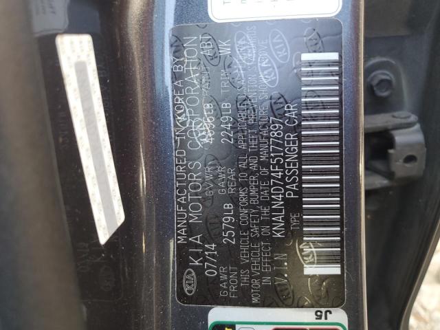 2015 KIA CADENZA PR - KNALN4D74F5177897