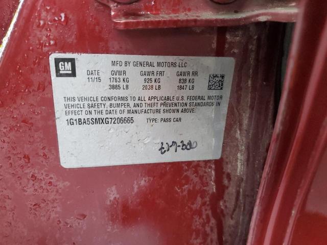 2016 CHEVROLET CRUZE L 1G1BA5SMXG7206665