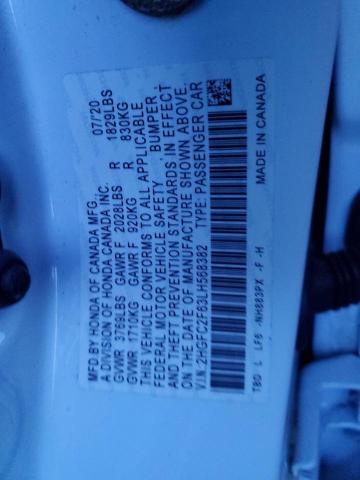 2020 HONDA CIVIC LX - 2HGFC2F63LH568382
