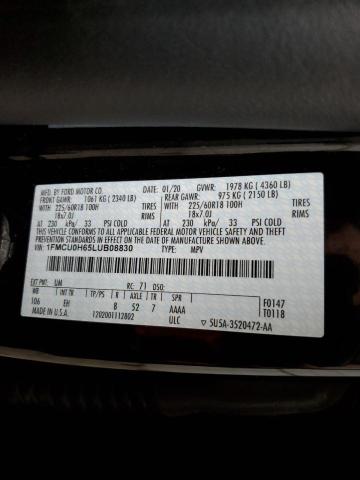 2020 FORD ESCAPE SEL - 1FMCU0H65LUB08830