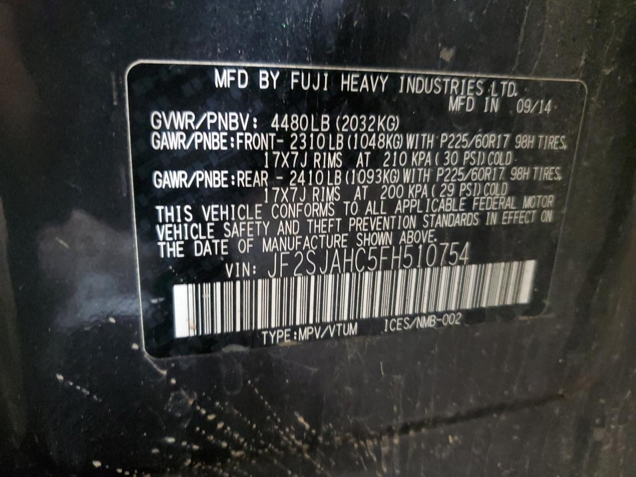 SUBARU FORESTER 2.5I LIMITED