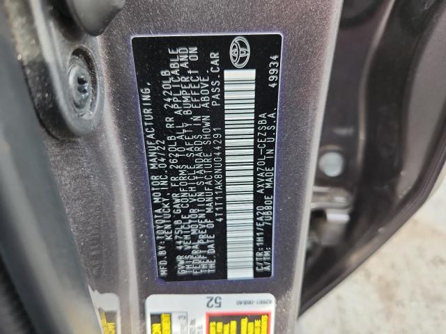 2022 TOYOTA CAMRY SE #3296220427