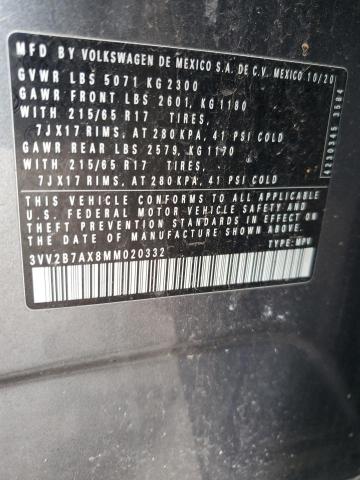 2021 VOLKSWAGEN TIGUAN SE #3293445440