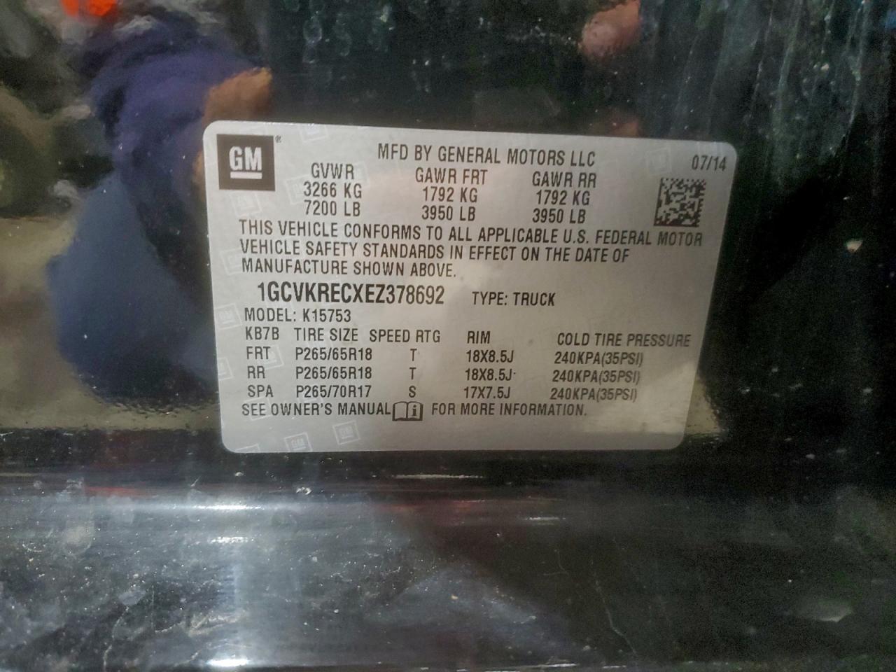 Lot #3310318009 2014 CHEVROLET SILVERADO