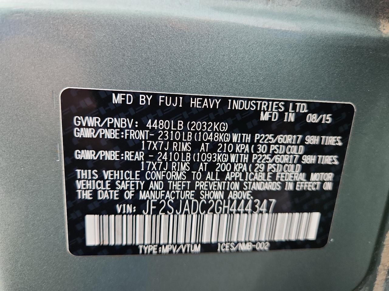 SUBARU FORESTER 2.5I PREMIUM