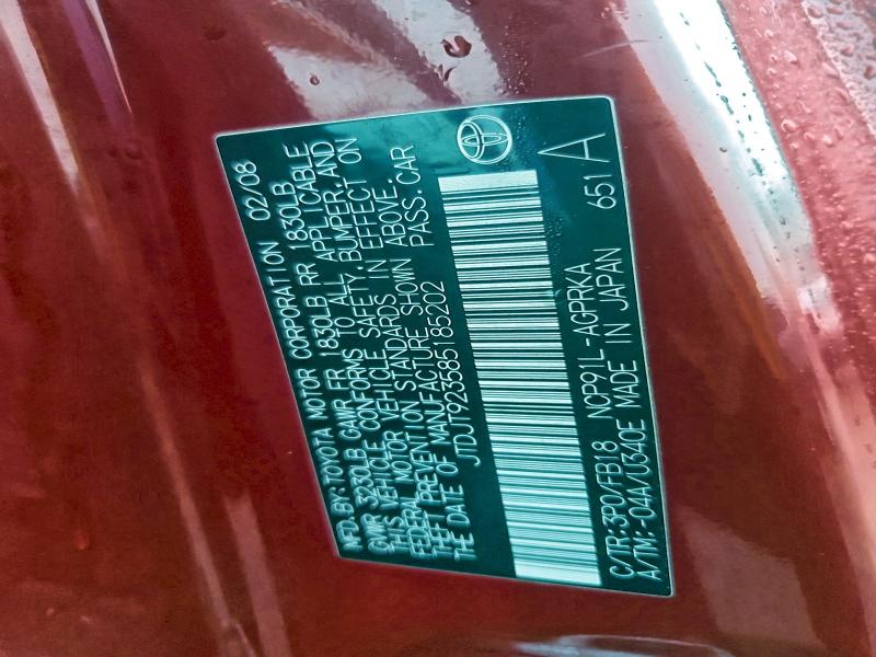 2008 TOYOTA YARIS #3298203035