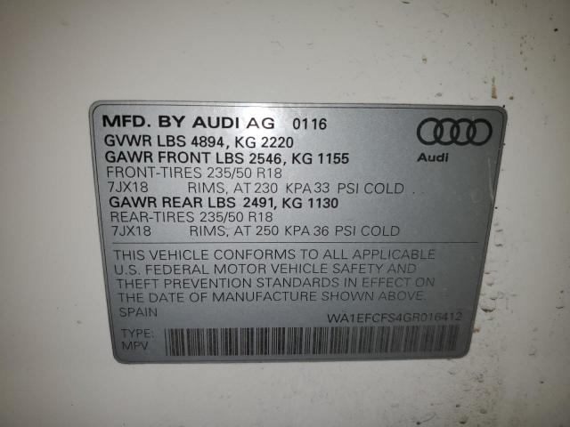 2016 AUDI Q3 PREMIUM - WA1EFCFS4GR016412