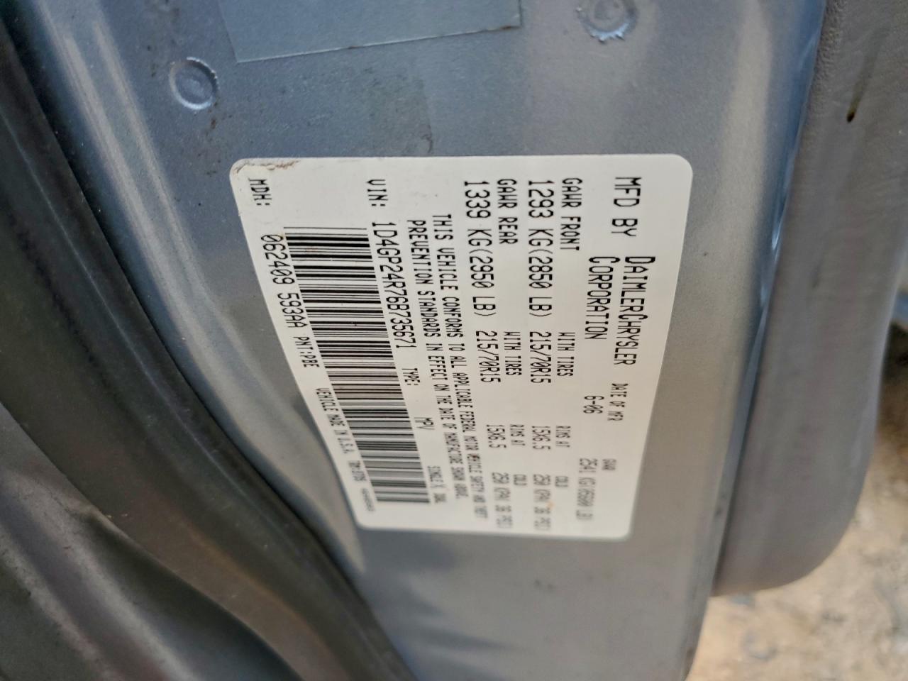 Lot #3301792331 2006 DODGE GRAND CARA