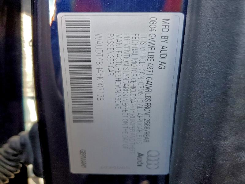 2005 AUDI A4 QUATTRO #3304239985