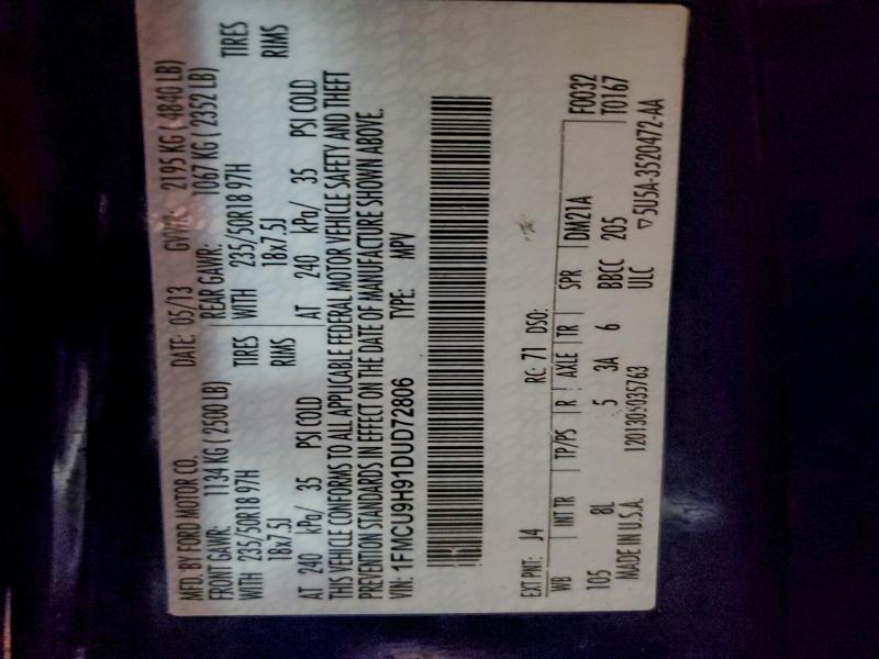 2013 FORD ESCAPE SEL #3303999693