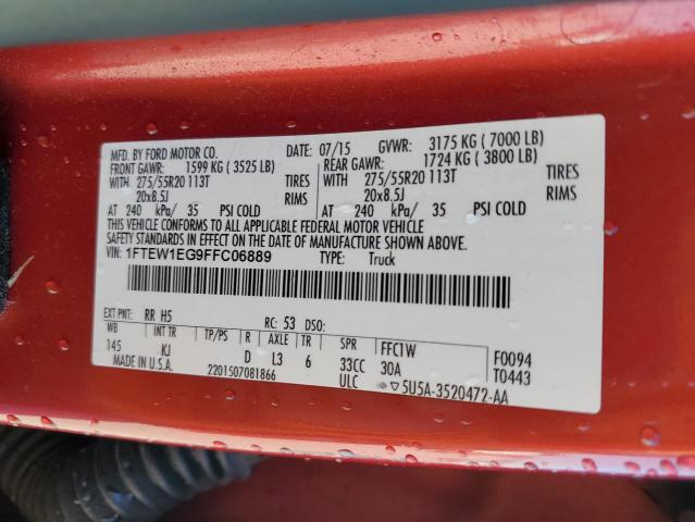 2015 FORD F150 SUPER - 1FTEW1EG9FFC06889