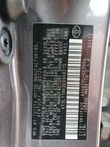 2020 TOYOTA CAMRY LE #3286548146