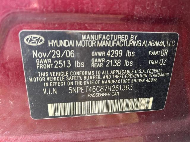 2007 HYUNDAI SONATA GLS #3283808425