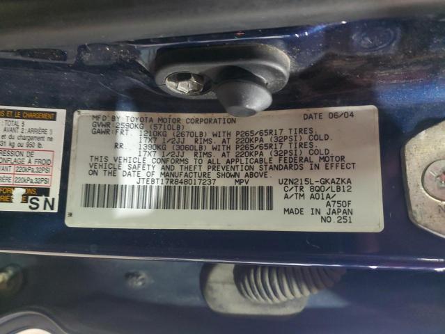 2004 TOYOTA 4RUNNER LI #3280402313