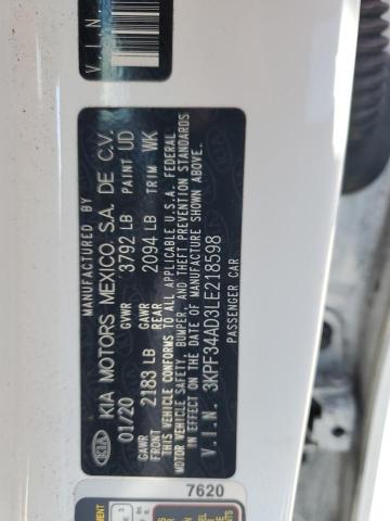 2020 KIA FORTE GT L #3297957795