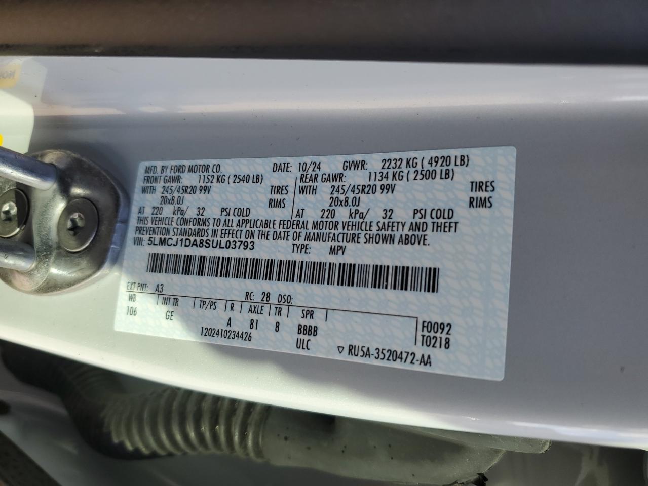 LINCOLN CORSAIR PREMIERE