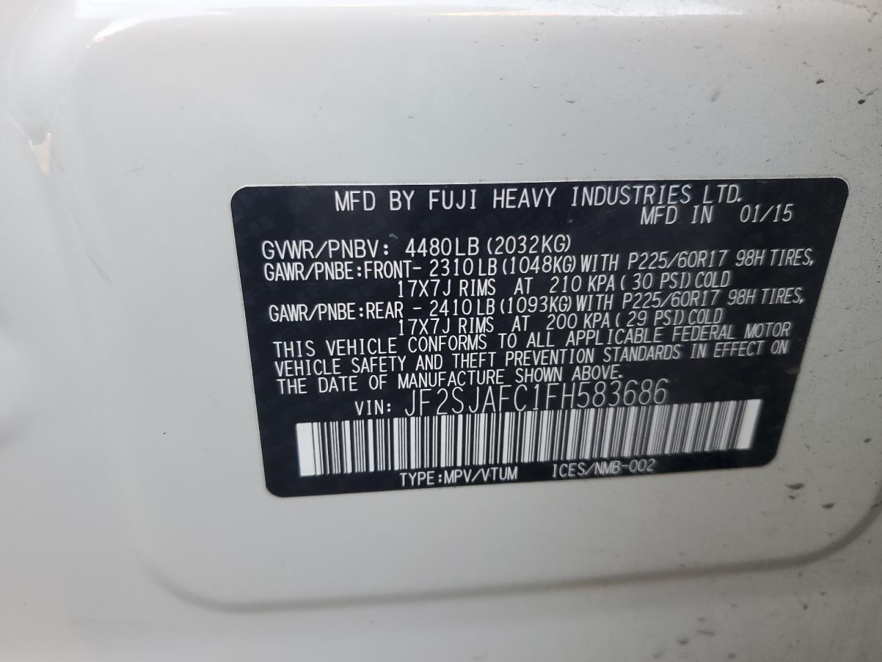 SUBARU FORESTER 2.5I PREMIUM