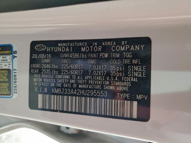 2017 HYUNDAI TUCSON LIM #3294331907