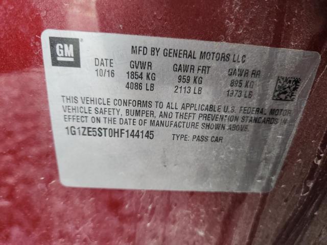 2017 CHEVROLET MALIBU LT #3287621010