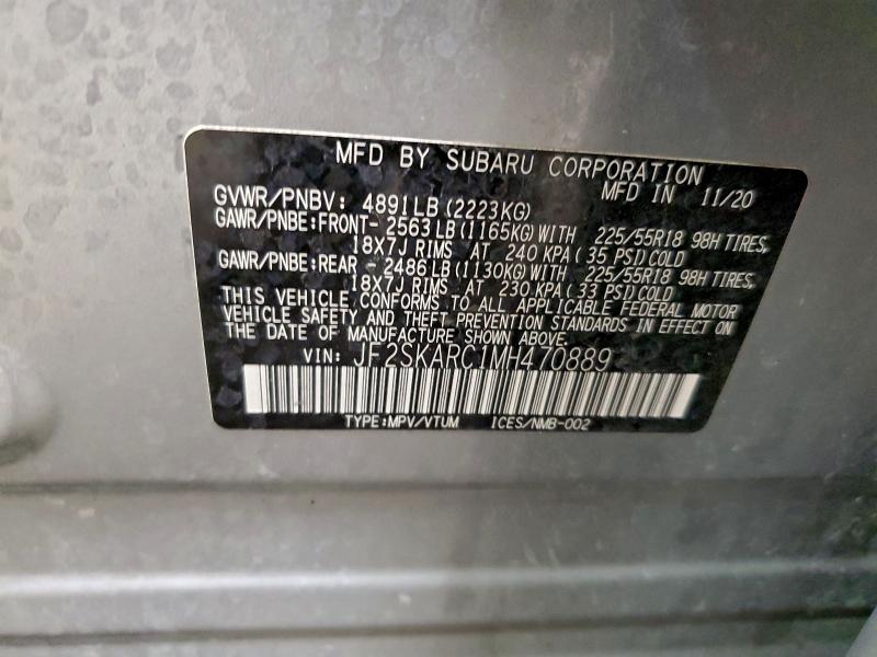 2021 SUBARU FORESTER S #3303993720