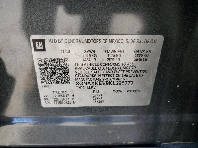 2019 CHEVROLET EQUINOX LT - 3GNAXKEV9KL225773