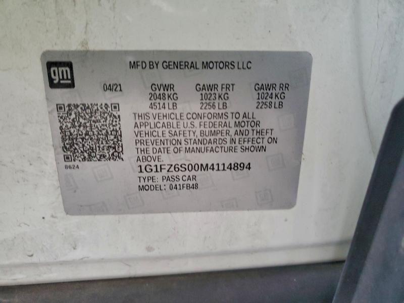 2021 CHEVROLET BOLT EV PR #3311586778