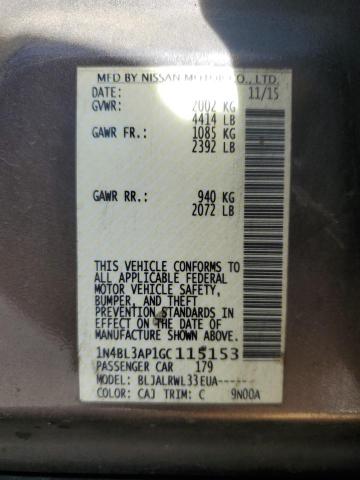 2016 NISSAN ALTIMA 3.5 #3290285264