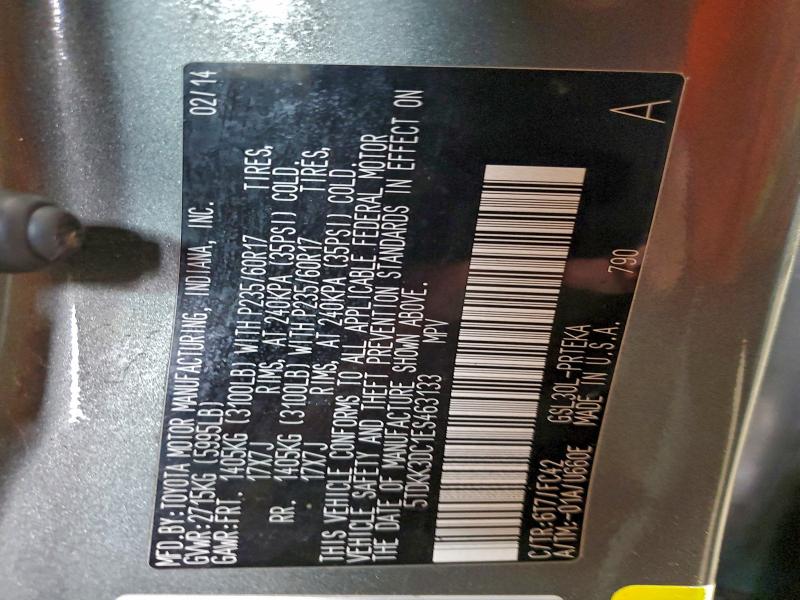 2014 TOYOTA SIENNA LE #3302699075