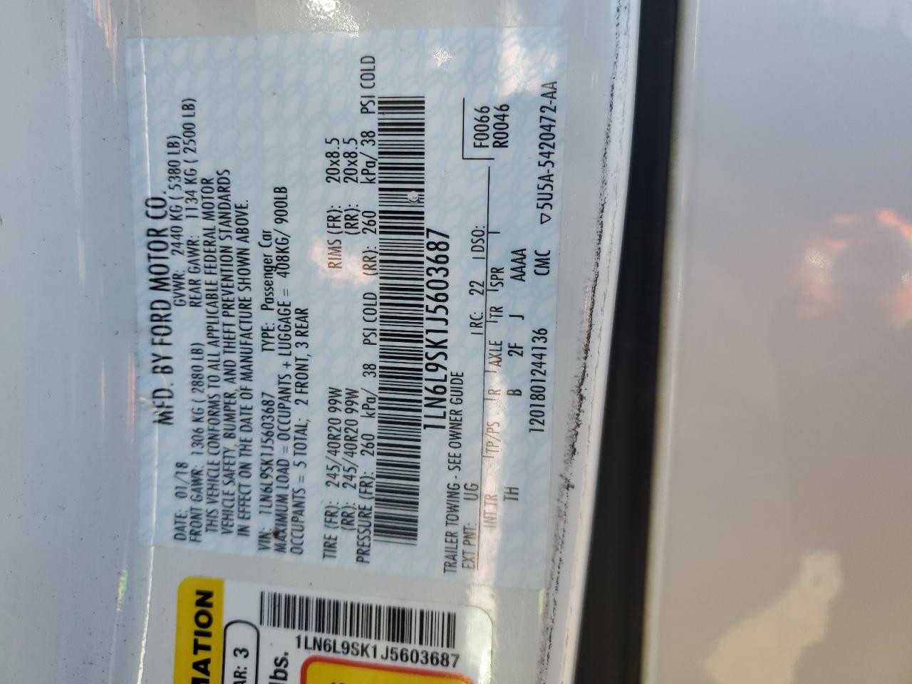 LINCOLN CONTINENTAL SELECT