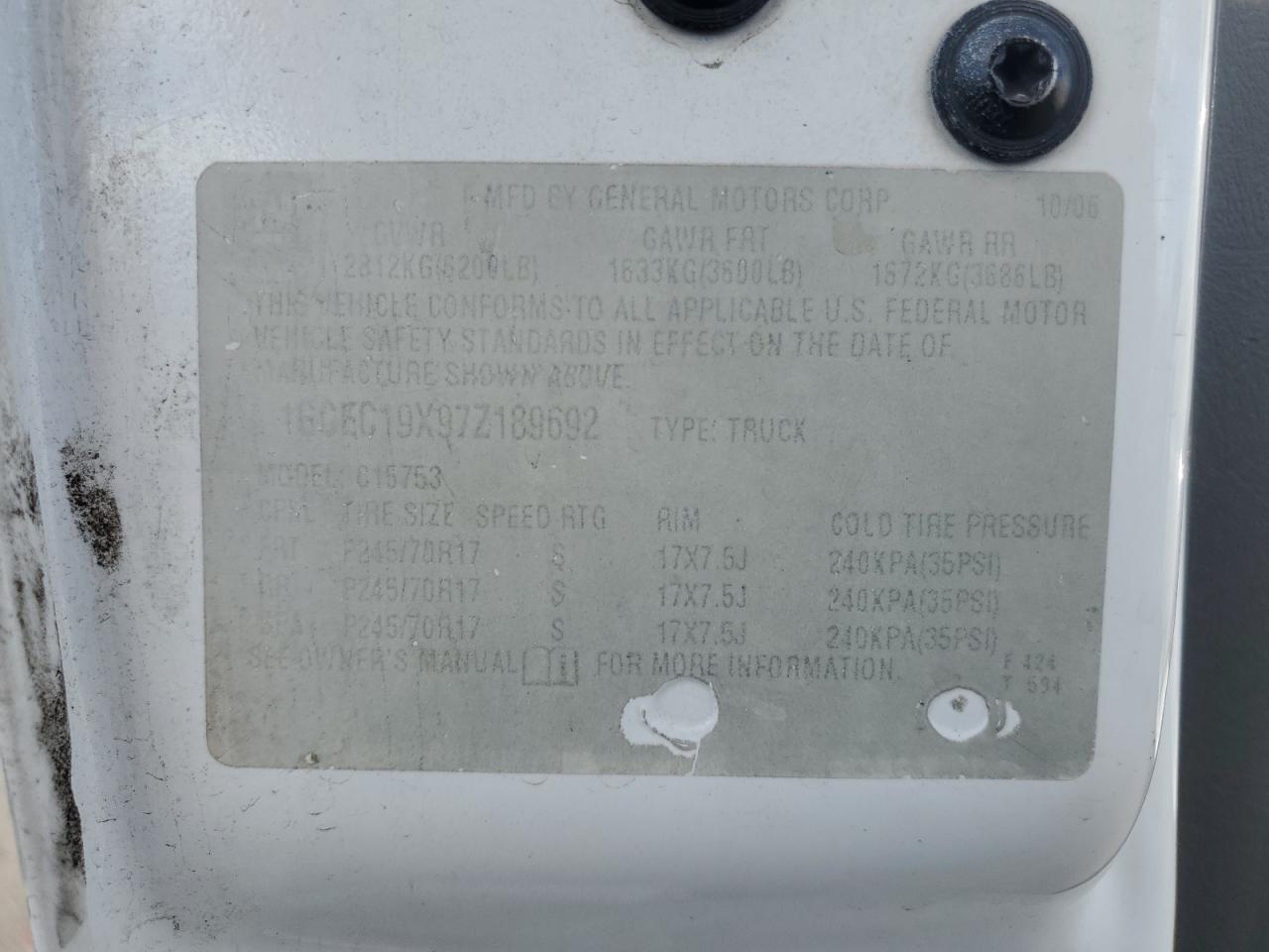 Lot #3297944775 2007 CHEVROLET SILVERADO